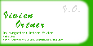 vivien ortner business card